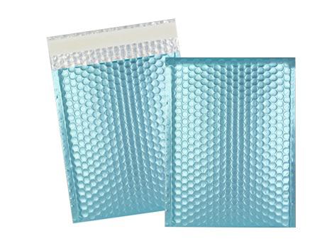 Luftpolstertaschen Metallic Bubble Bags 180x250 mm Haftklebend Eisblau mattiert